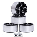 1.0 Beadlock Wheel Rims for 1/24 RC Crawler Cars - Compatible with Axial SCX24 Models (4 Pack)