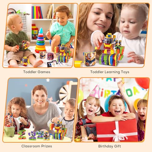 10-in-1 Number Robots Transforming Toy Set – Build a Giant 12-Inch Robot, STEM Learning Blocks for Ages 3-8