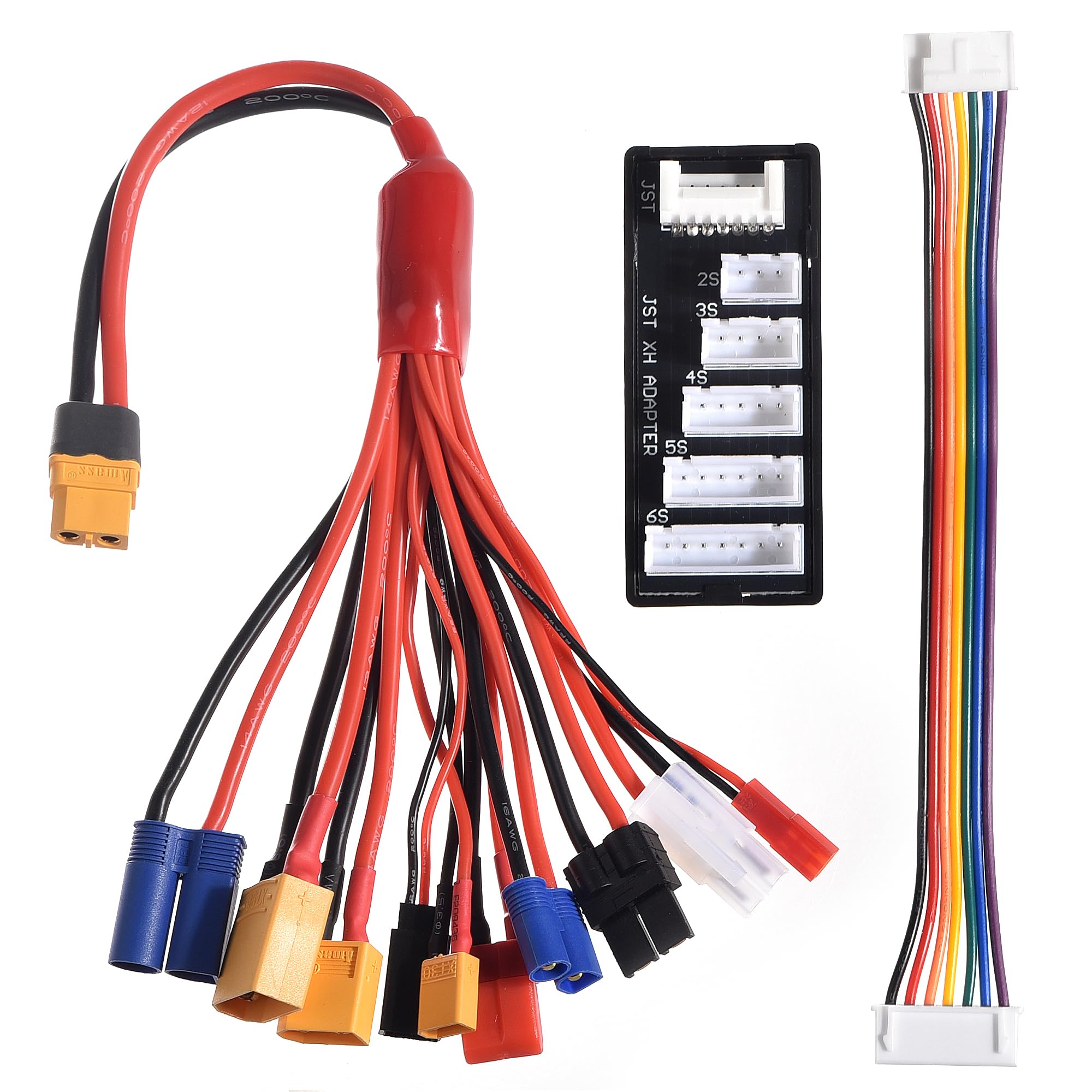 10-in-1 RC Lipo Battery Charger Adapter with Balance Board – ZEVORO Multi-Connector Cable for XT60H, TRX, T-Plug, Tamiya, and More