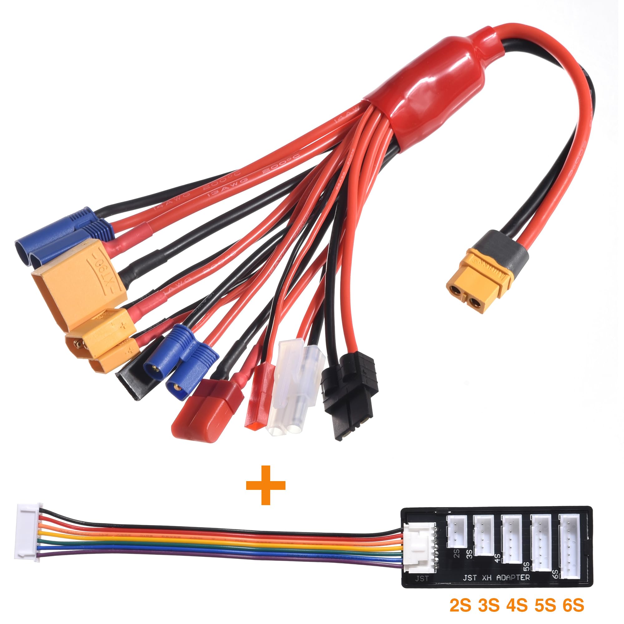 10-in-1 RC Lipo Battery Charger Adapter with Balance Board – ZEVORO Multi-Connector Cable for XT60H, TRX, T-Plug, Tamiya, and More