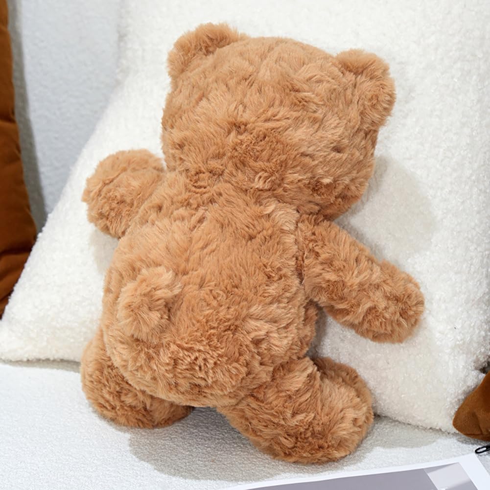 10-Inch Brown Plush Teddy Bear – Soft Stuffed Animal for Kids and Adults, Gift for Birthday Christmas Valentine's Day