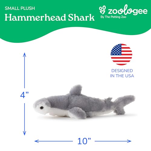 10-Inch Hammerhead Shark Stuffed Animal Plush Toy – Soft, Floppy, and Eco-Friendly from The Petting Zoo