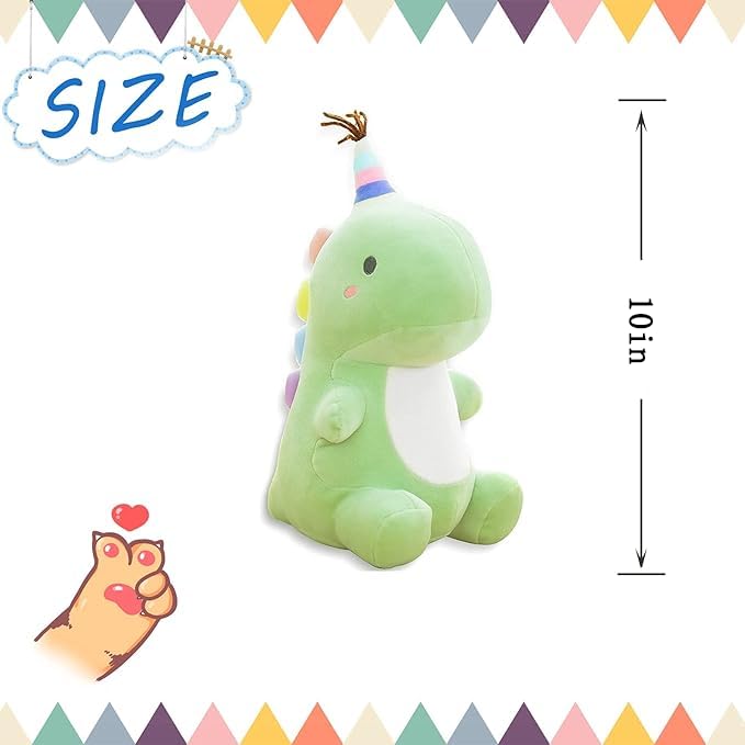 10-Inch HENXING Dinosaur Plush Toy – Soft Stuffed Animal for Kids and Adults