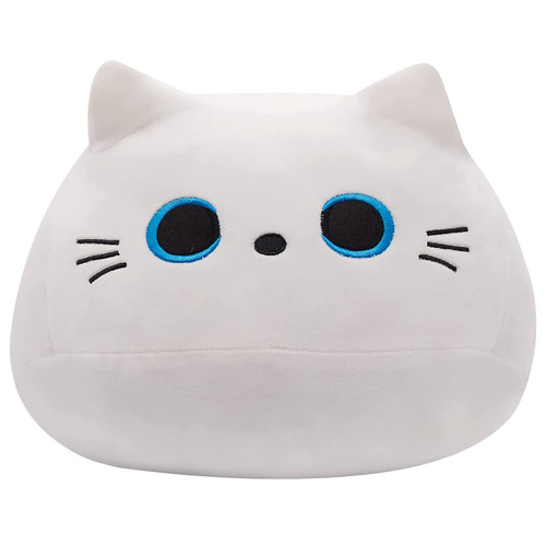10-Inch Soft White Cat Plush Toy – Cute Squishy Plushie for Cat Lovers