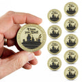 10-Pack Gold Plated Challenge Coin for Dad – Proverbs 20:7 Token of Appreciation