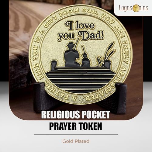 10-Pack Gold Plated Challenge Coin for Dad – Proverbs 20:7 Token of Appreciation