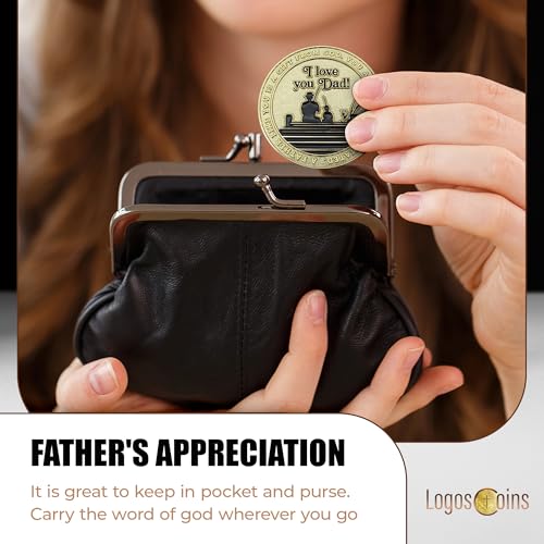 10-Pack Gold Plated Challenge Coin for Dad – Proverbs 20:7 Token of Appreciation