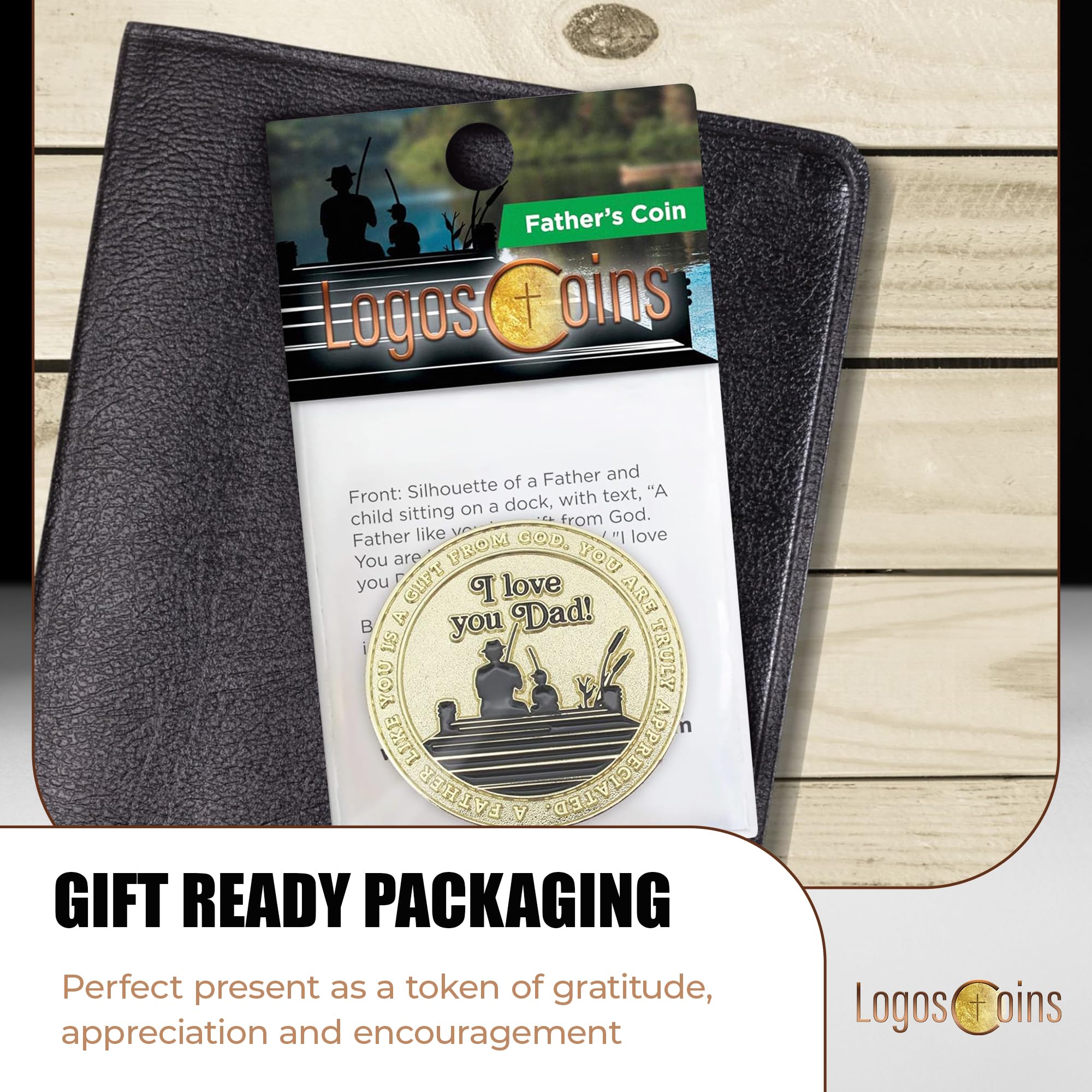 10-Pack Gold Plated Challenge Coin for Dad – Proverbs 20:7 Token of Appreciation