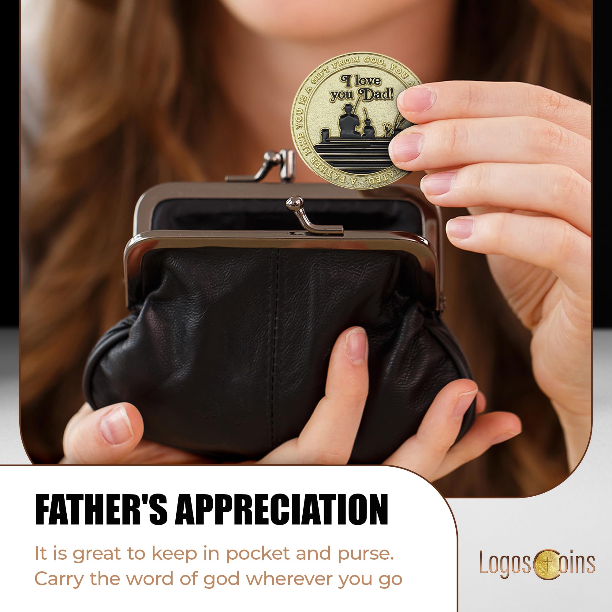 10-Pack Gold Plated Challenge Coin for Dad – Proverbs 20:7 Token of Appreciation