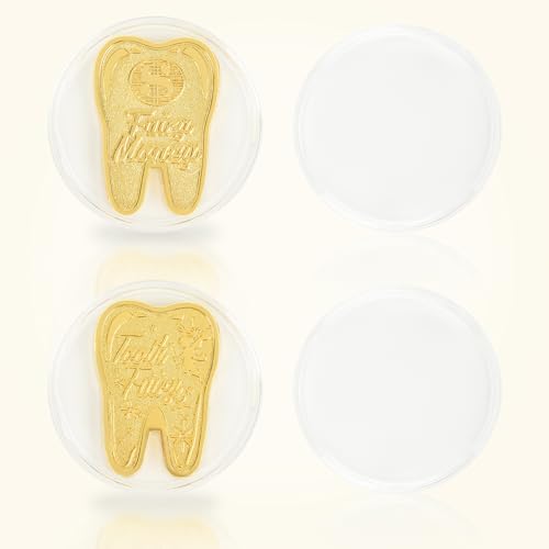 10-Pack Gold Tooth Fairy Coins by LALADUCK – Keepsake Reward for Lost Teeth