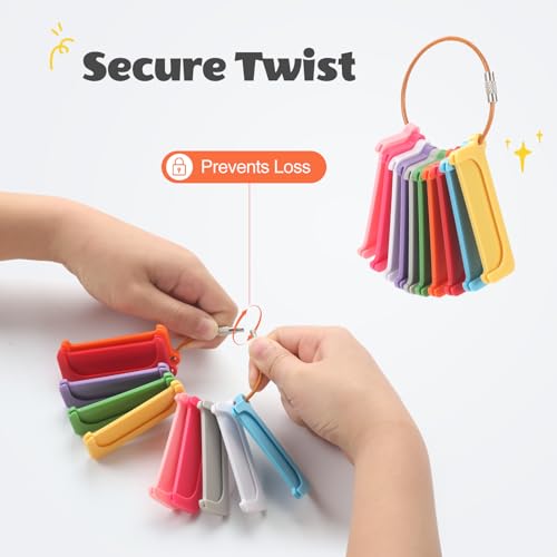 10 Pack Reusable Plastic Yoto Card Holders with Stainless Steel Ring - Portable Storage Sleeves for Yoto Mini & Player