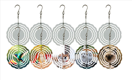 10 Pack Sublimation Wind Spinner Blanks – Aluminum 2.83 Inch DIY Craft for Indoor/Outdoor