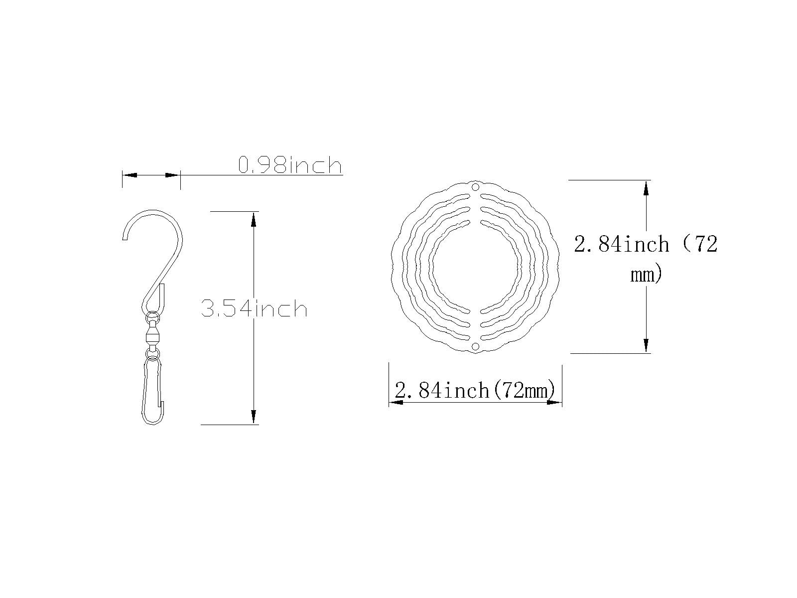 10 Pack Sublimation Wind Spinner Blanks – Aluminum 2.83 Inch DIY Craft for Indoor/Outdoor
