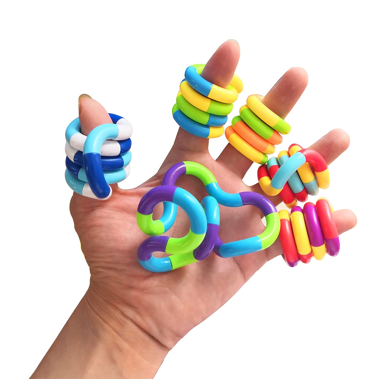 10-Pack Twistable Fidget Toys – Sensory Stress Relief for Kids, Teens, and Adults
