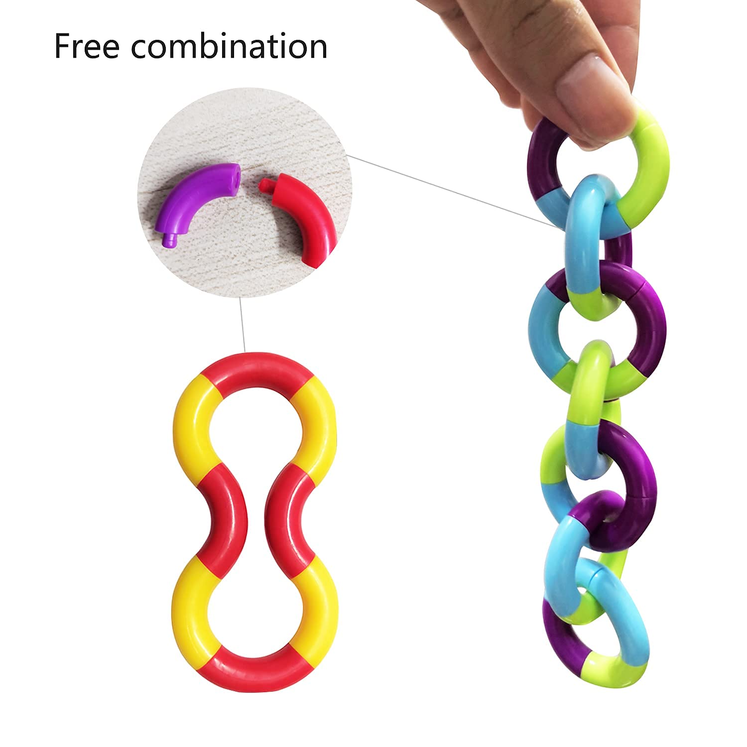 10-Pack Twistable Fidget Toys – Sensory Stress Relief for Kids, Teens, and Adults