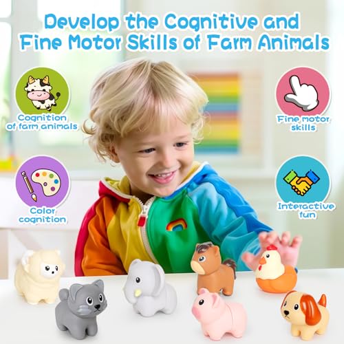 10-Piece Toddler Animal Matching Toys - Montessori Learning Games for Ages 1-3