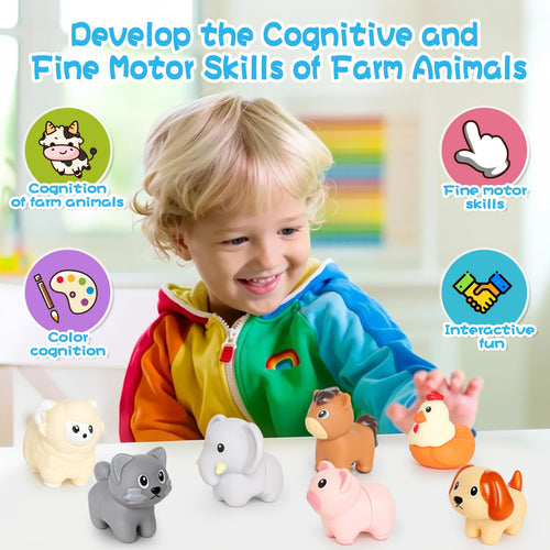 10-Piece Toddler Animal Matching Toys - Montessori Learning Games for Ages 1-3