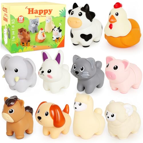 10-Piece Toddler Animal Matching Toys - Montessori Learning Games for Ages 1-3