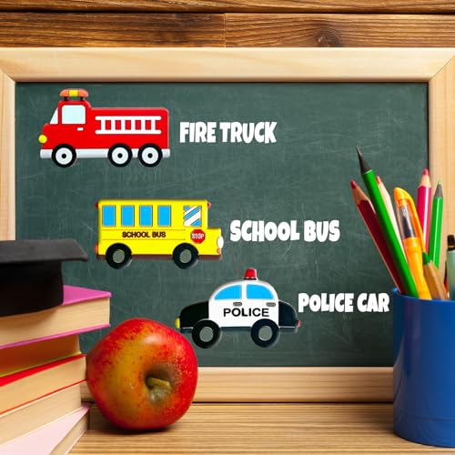 10-Piece Transportation Fridge Magnets for Toddlers – Car, Boat, Aircraft PVC Magnets for Kids Educational Play