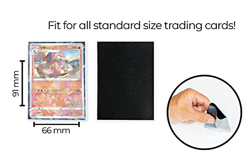 100 Black Holographic Card Sleeves – Perfect Fit Standard Size for Trading Cards by Premium Preferred Protection