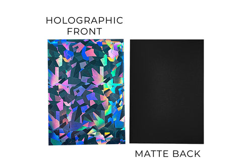 100 Black Holographic Card Sleeves – Perfect Fit Standard Size for Trading Cards by Premium Preferred Protection