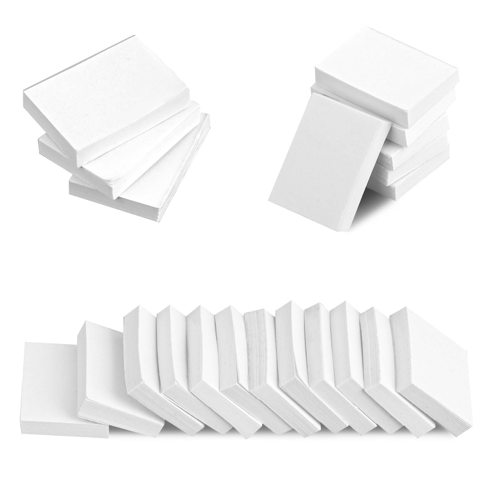 100 Blank Miniature Books 1:12 Scale for Dollhouse Decor – White Tiny Notebooks by Tinoaly