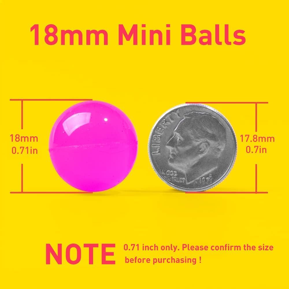100 Colorful Mini Bouncy Balls in Gift Box – 18mm Party Favors for Kids