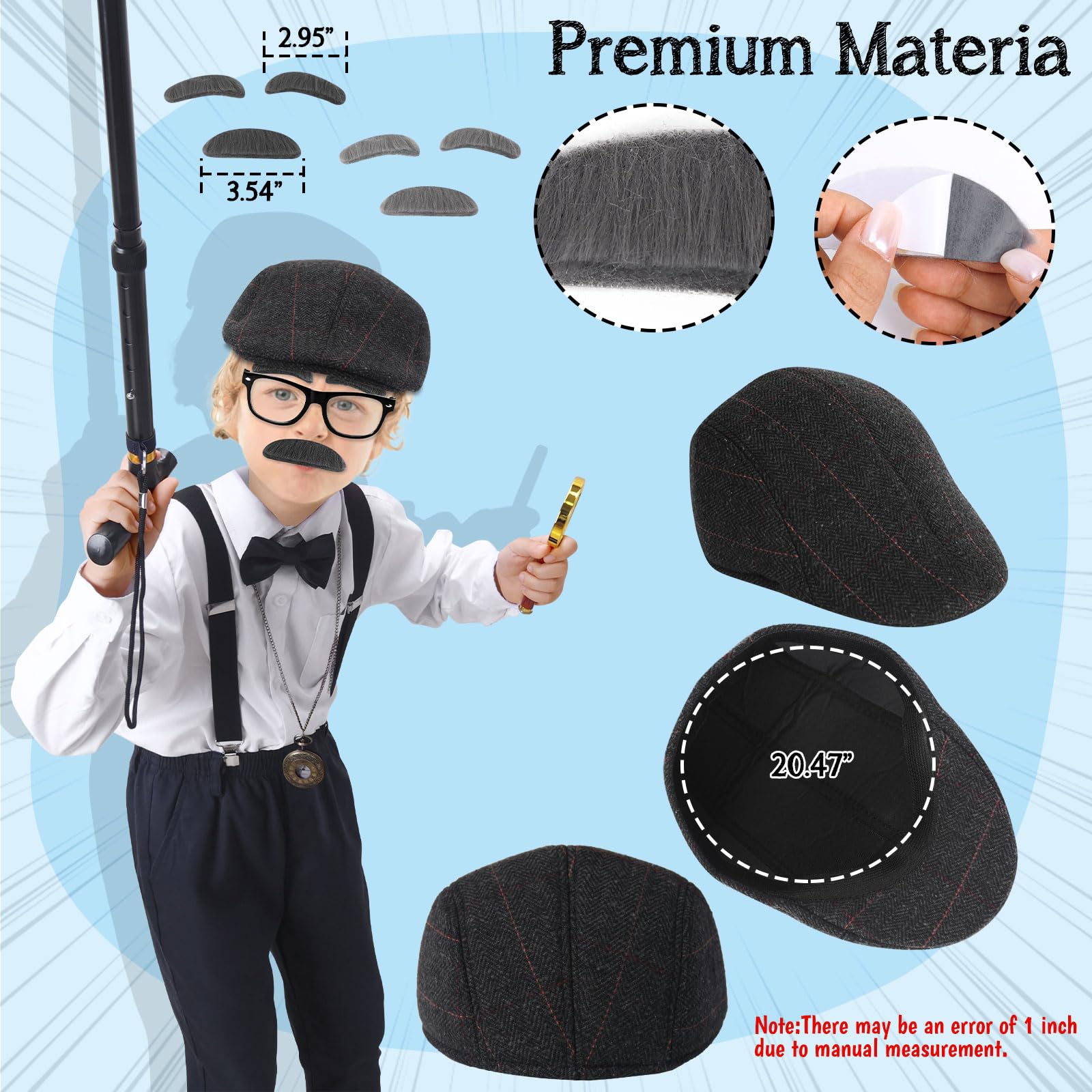 100 Days of School Costume for Boys – Complete Old Man Grandpa Set by Boutrele