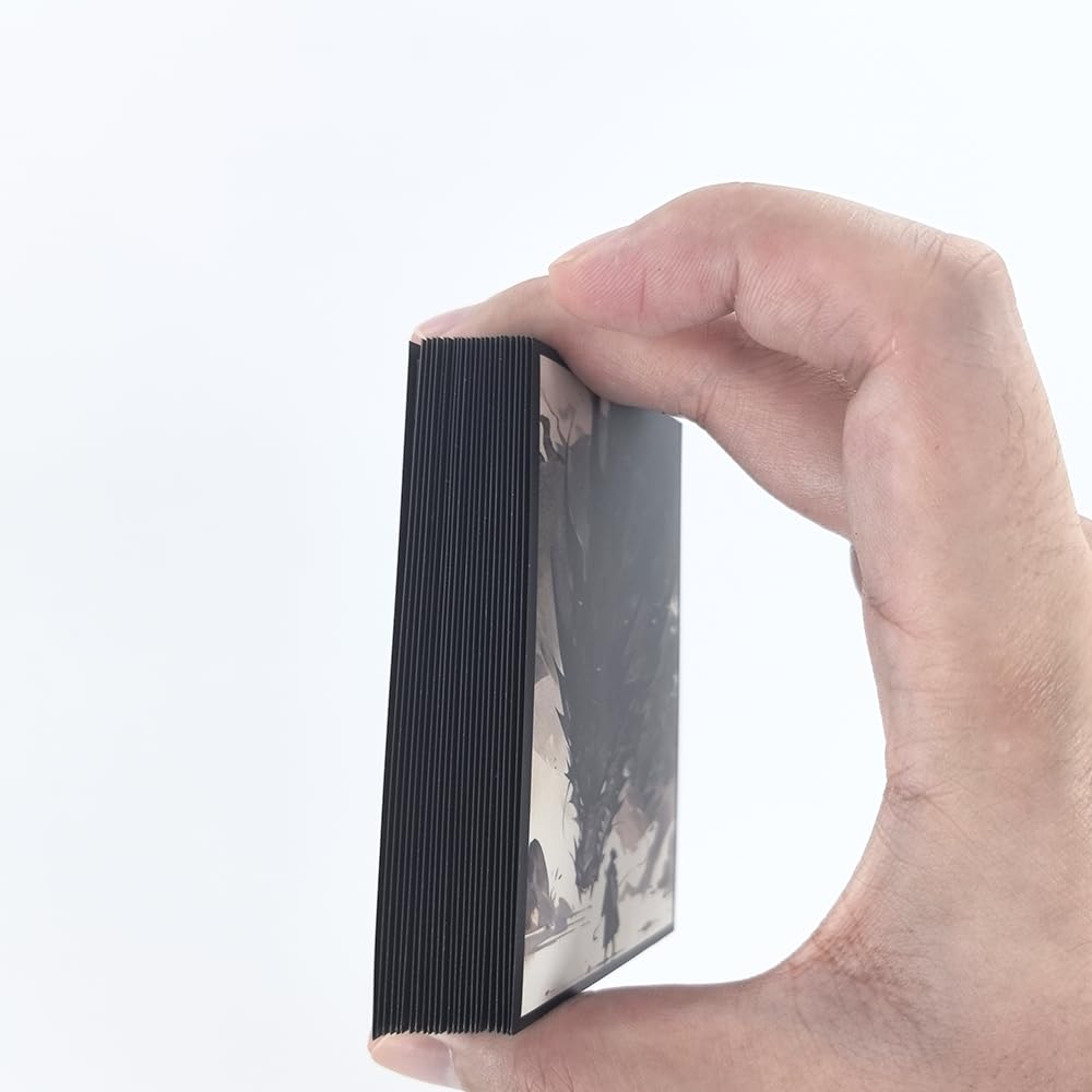 100 Dragon Themed Card Sleeves for TCG Games - 2.6 x 3.6 Inch Standard Size - Clear Front