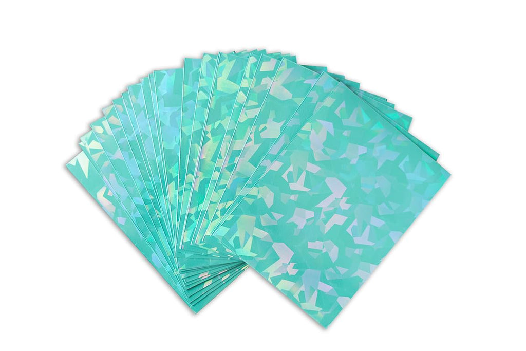 100 Mint Holographic Card Sleeves - Perfect Fit Standard Size for Pokemon, MTG, Yugioh & More