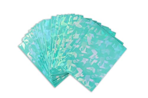 100 Mint Holographic Card Sleeves - Perfect Fit Standard Size for Pokemon, MTG, Yugioh & More