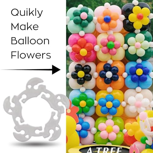 100 Pack Balloon Arch Clips – Reusable Plastic Balloon Connectors for Party Decor