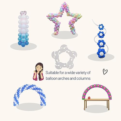 100 Pack Balloon Arch Clips – Reusable Plastic Balloon Connectors for Party Decor