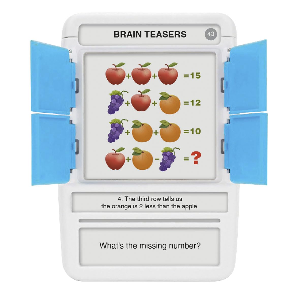 100 PICS Brain Teasers Travel Game – 100 Puzzles with Slide Reveal Flash Cards