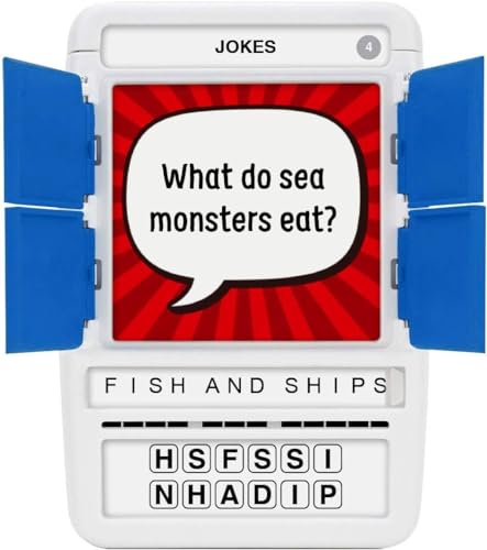 100 PICS Jokes Travel Game – Pocket-Sized Card Game with 100 Family Jokes for Kids & Adults