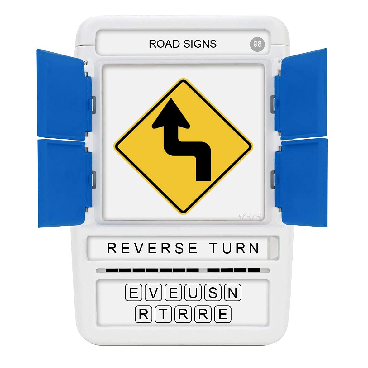 100 PICS US Road Signs Travel Game – Learn 100 Road Signs with Slide-Reveal Cards, Ages 6+