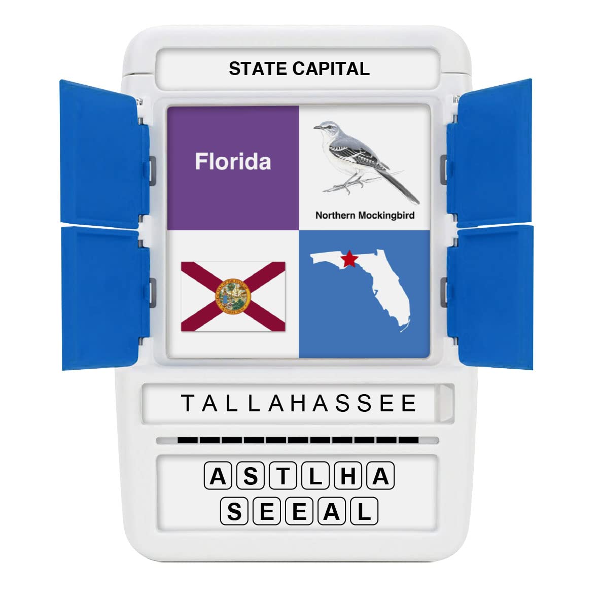 100 PICS US States & Capitals Flash Cards – Learn All 50 States and Capitals with Fun Card Game for Kids and Adults Ages 6+