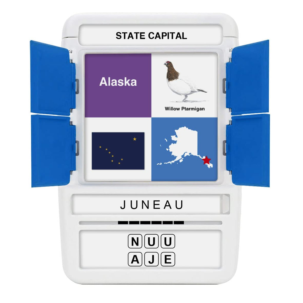 100 PICS US States & Capitals Flash Cards – Learn All 50 States and Capitals with Fun Card Game for Kids and Adults Ages 6+