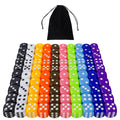 100-Piece 16mm Acrylic Dice Set – 10 Colors in Velvet Bag for DND, RPG, Yahtzee, Board Games