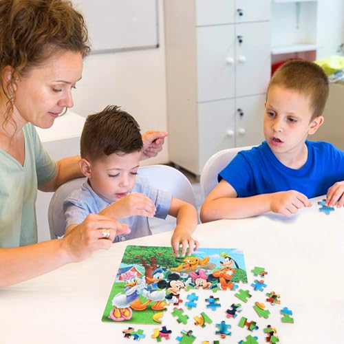 100 Piece Jigsaw Puzzle for Kids Ages 4-8 – Educational Puzzle in Metal Box by bexido