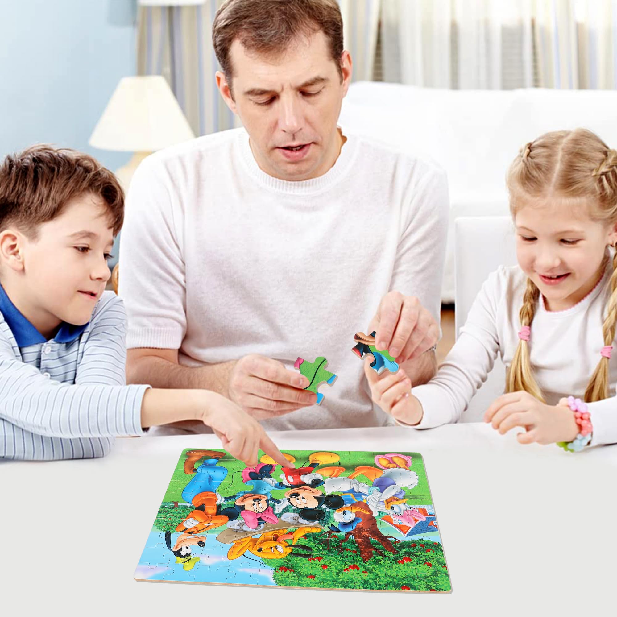 100 Piece Jigsaw Puzzle for Kids Ages 4-8 – Educational Puzzle in Metal Box by bexido