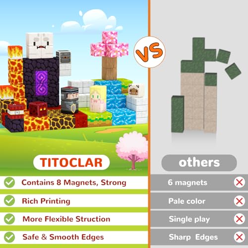 100-Piece Magnetic Blocks Set for Kids Ages 3+ – STEM Building Toy with Two Adventure Themes