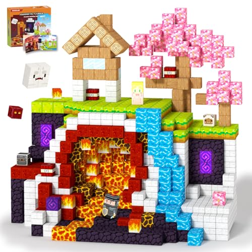 100-Piece Magnetic Blocks Set for Kids Ages 3+ – STEM Building Toy with Two Adventure Themes