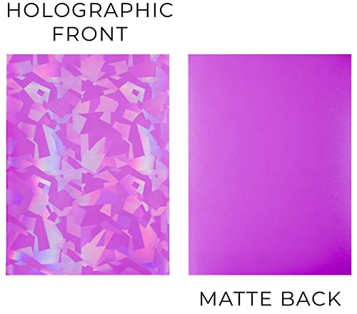 100 Pink Holographic Perfect Fit Card Sleeves – Standard Size for Pokemon, MTG, Yugioh & More