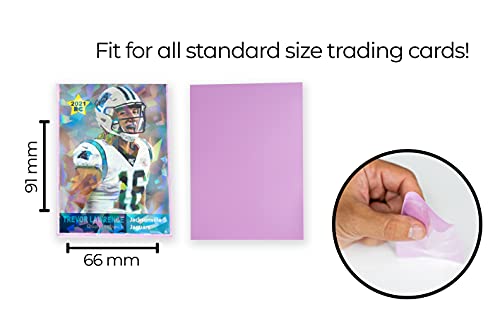 100 Pink Holographic Perfect Fit Card Sleeves – Standard Size for Pokemon, MTG, Yugioh & More
