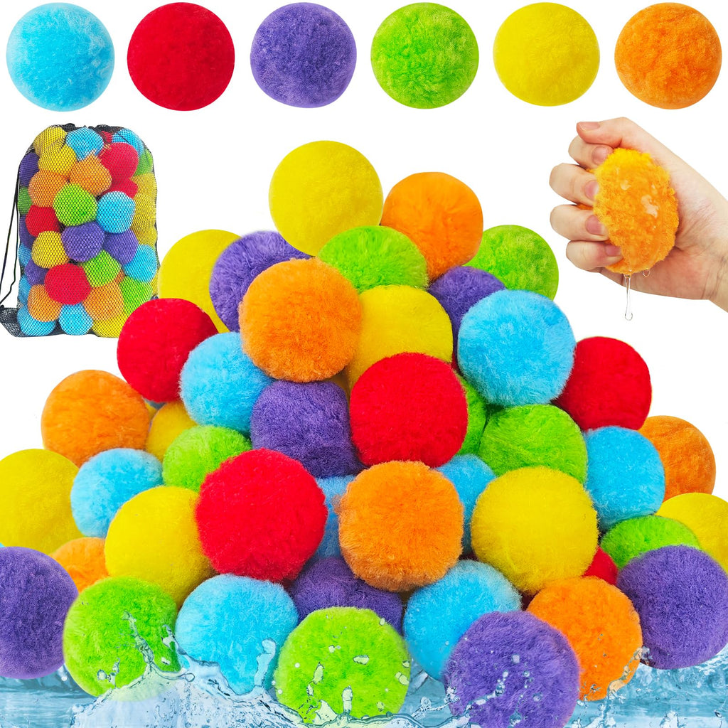 100 Reusable Water Balloons – Colorful Splash Balls for Outdoor Games, Pool, and Beach