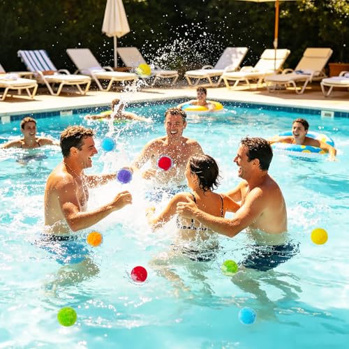 100 Reusable Water Balloons – Colorful Splash Balls for Outdoor Games, Pool, and Beach