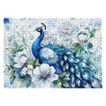 1000-Piece Blue Peacock Jigsaw Puzzle – Fantasy Ink Art Decor