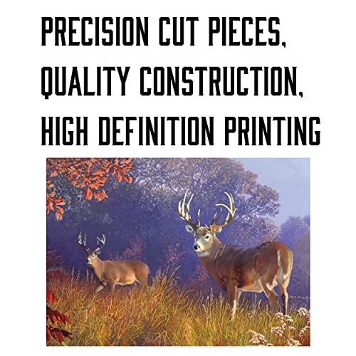 1000-Piece Deer Jigsaw Puzzle in Tin – Rivers Edge Products Wildlife Scene 28x20 Inches
