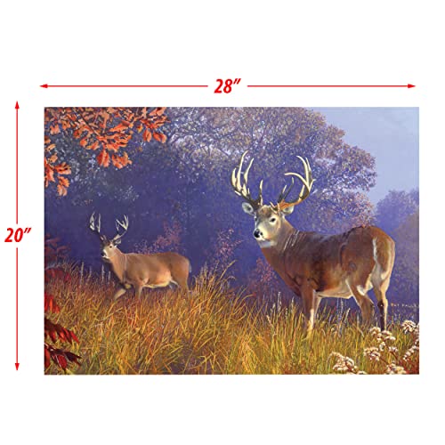 1000-Piece Deer Jigsaw Puzzle in Tin – Rivers Edge Products Wildlife Scene 28x20 Inches